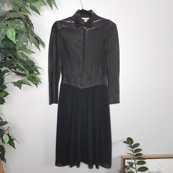70s / 80s Vintage Randy Collection Chiffon Dress - Picture 3 of 16